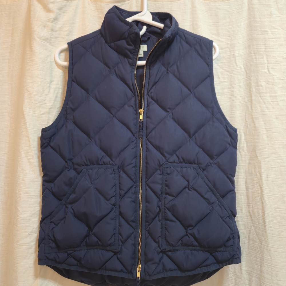 J. Crew Navy Quilted Vest